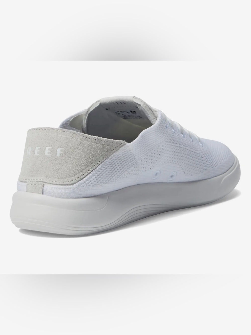 Reef Swellsole White Knit Low-Profile drop heel lightweight sneakers 9/EU41 EUC